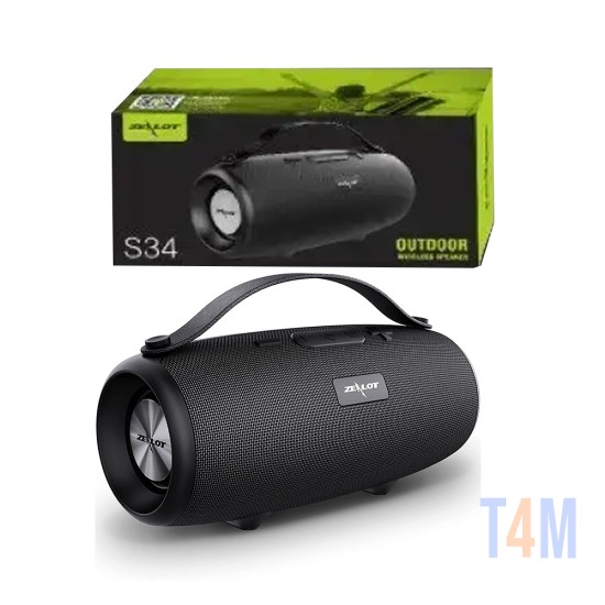 Zealot Wireless Speaker S34 with Microphone 1800mAh 3.7V Black